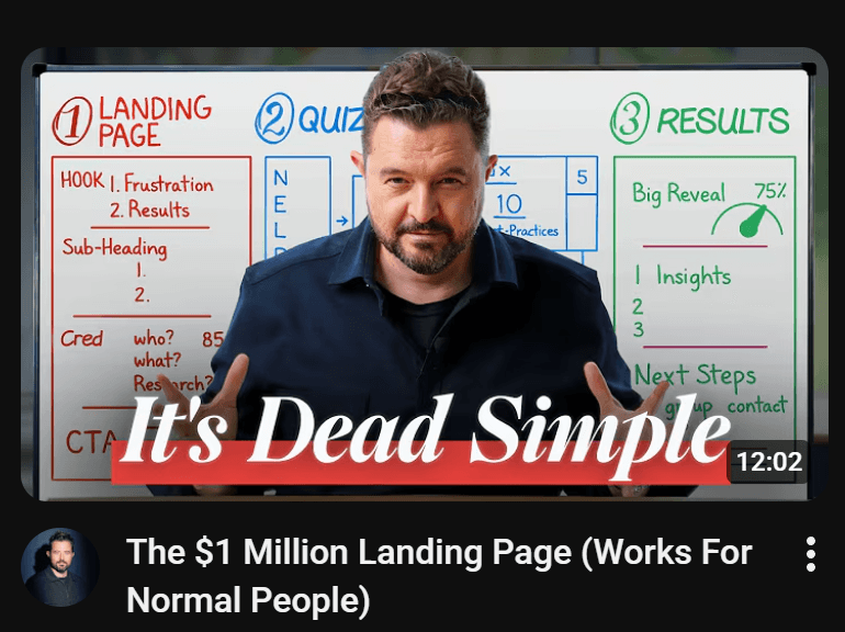 What <em>is</em> this simple $1M landing page?